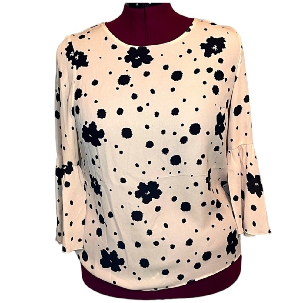 Counterparts Blush Pink Floral Bell Sleeve Blouse